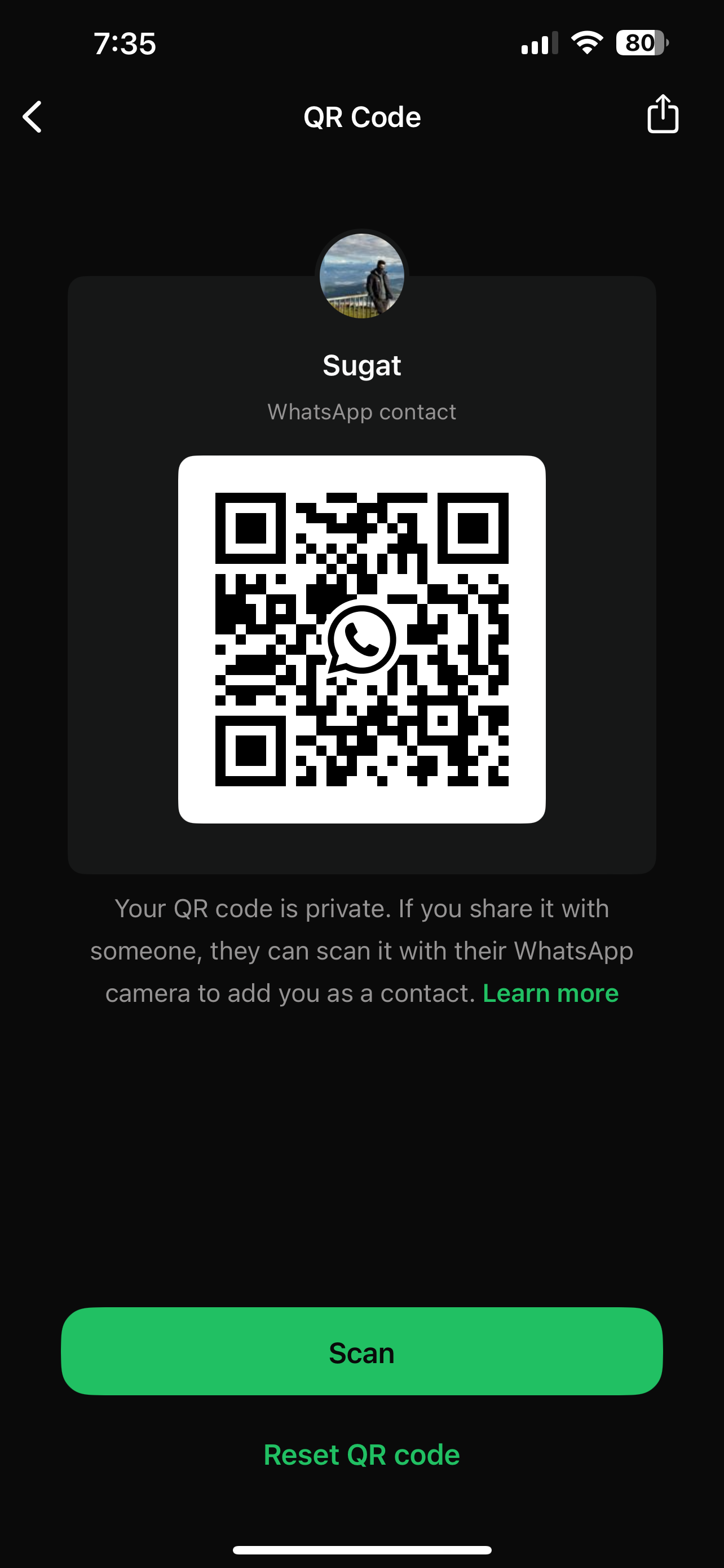 WhatsApp QR code